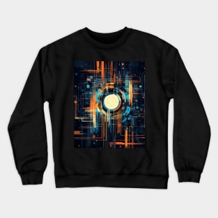 Streatwear cyber techno pattern Crewneck Sweatshirt